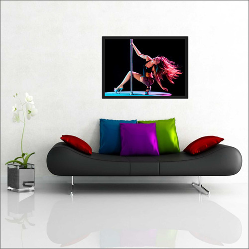 Quadro Pole Dance Dança Decoração Com Moldura Tt01