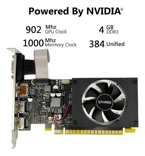 Tarjeta Gráfica Ddr3 4 Gb 64 Bits Para Pc Gaming