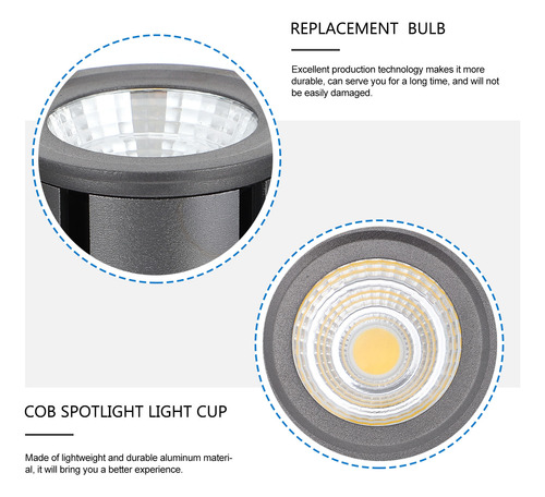 Focos Led Gu10 En Forma De Copa, Lámpara Led Cob De 9 W, Luz