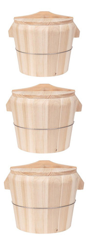 Cubo De Arroz Humeante De Madera, Recipiente Diámetro 21cm
