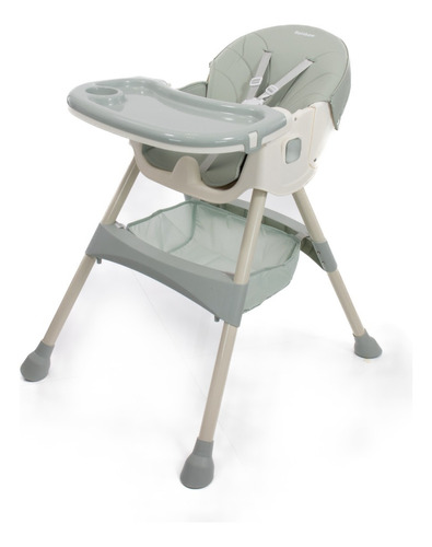 Silla De Comer Para Bebe Rainbow Celine Reclinable 2 Alturas Color Verde Unico