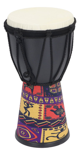 Tambor De Percusión Manual De 4 Pulgadas Con Diseño Africano