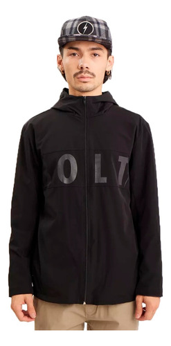 Campera Lightning Bolt Lifestyle Hombre Coach Alvor Neg Cli