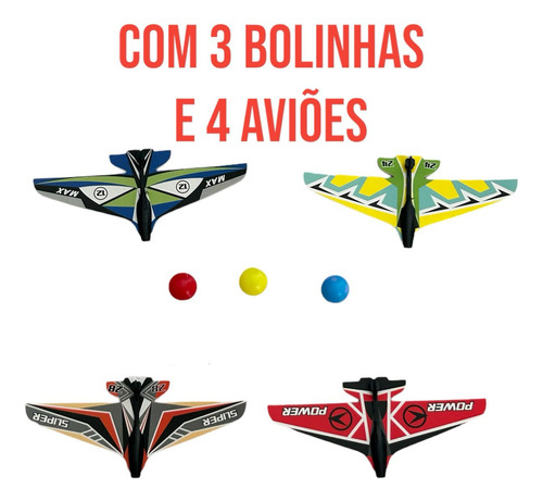 Pistola Lança Aviao + Bolinha Brinquedo Lança Avião Arminha
