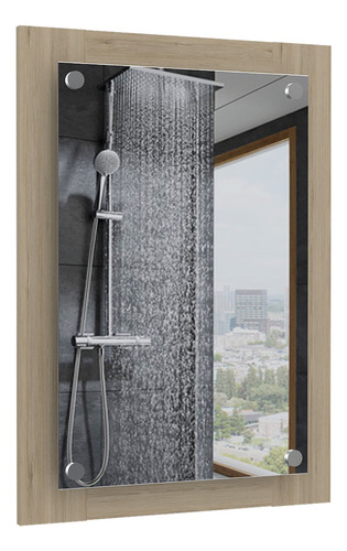 Espejo + Optimiza Lavamanos + Mueble Bath - Rovere / Blanco