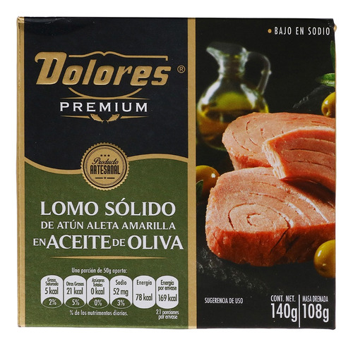 3 Pzs Dolores Lomo De Atun En Aceite De Oliva 140gr