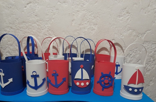Sorpresitas Barcos Timón Nautico Goma Eva Dulceros Marinero