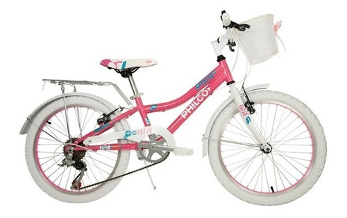 Bicicleta De Niña Rodado 20 Philco Color Rosa Tio Musa