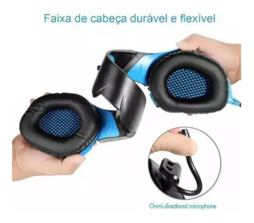 Fone De Ouvido Gamer Onikuma Headset Xbox Ps4/5 Pc Blue K1b
