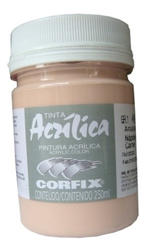 Tinta Acrílica Corfix 250ml 53 Amarelo Ocre