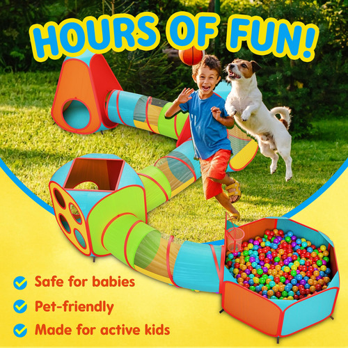 Play Tent Playz Para Niños, 7 Unidades, Con 1 Piscina De Bol