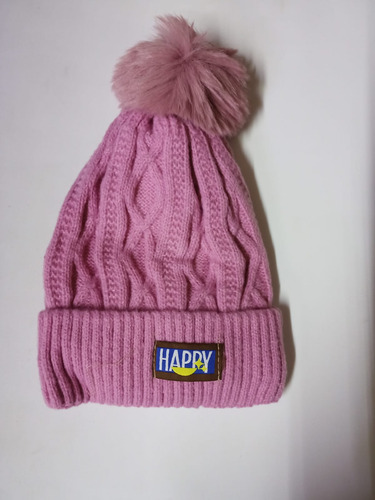 Gorro Con Pompon Viempiyi Unisex Rosa