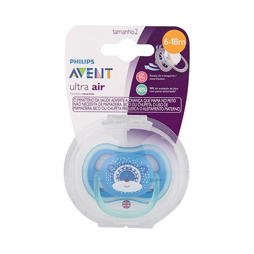 Chupeta Ultra Air Urso - 6 A 18 Meses Menino - Philips Avent