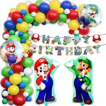 Mario Bros Letrero Móvil Feliz Cumpleaños - Super77mario Color