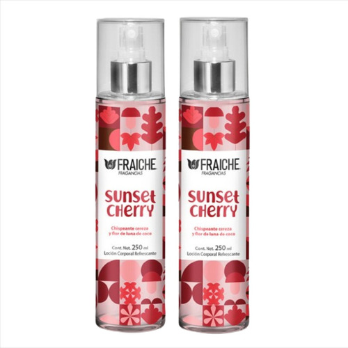 Sunset Cherry Bodys Lociones Corporales Fraiche 2 Piezas