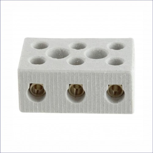 Kit 5 Conector Chuveiro Porcelana Tripolar 16mm ² 68a 600v
