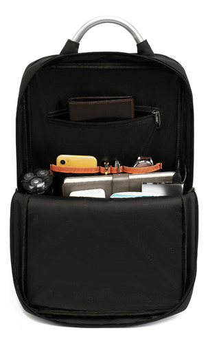 Mochila Ejecutiva B21082 Antirrobo Impermeable Con Puerto Usb Para Laptop 17 Compartimentos MĂșltiples Ideal Para Oficina Y Viajes | Negro