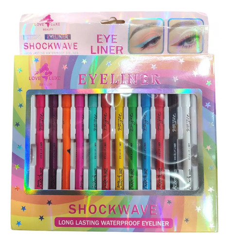 Lapiz Delineadores Colores Ojos Y Labios Luxe Mate 12pz Multicolor Mate