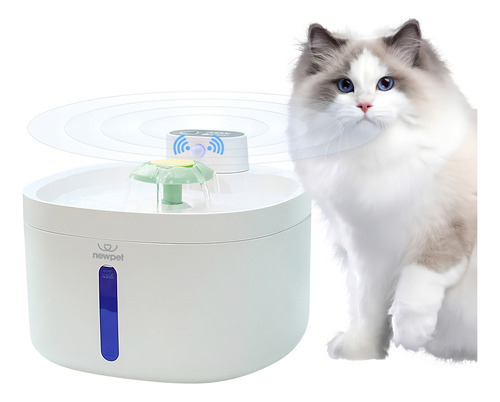 New Pet sensor sem fio bebedouro fonte para gato cão 2.6L NP888