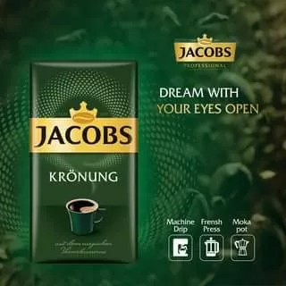 Jacobs Kronung - Café molido de 17.64 oz/17.6 onzas (paquete de 2)
