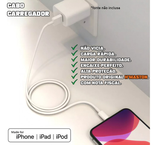 Kit Adaptador Duplo Carregador E Fone De Ouvido P2 P/ iPhone