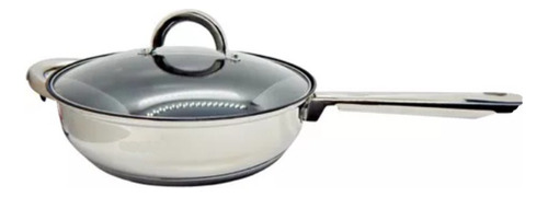 Sarten 24 Cm Inoxidable Con Tapa Triple Fondo Cocina Hogar