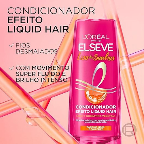 Kit Elseve Liso Dos Sonhos Shampoo 400ml E Condicionador 400