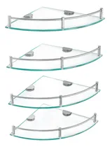 Comprar 4 Repisas Esquineras De Vidrio Para Baño 47906
