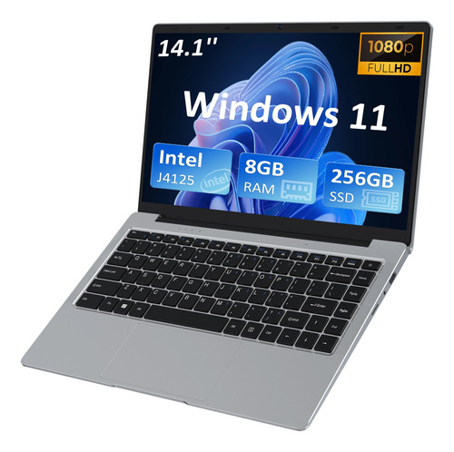 Auusda Laptop Intel J4125 8gb Ram 256gb Ssd Windows 11 Pro
