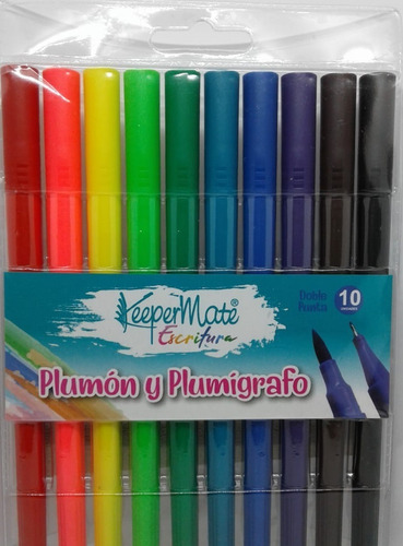 Plumón Y Plumígrafo X 10 Unidades Keepermate