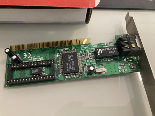 Placa Fax Modem Encore Dial-up (antiga) 56k | Caixa Original (Usado)
