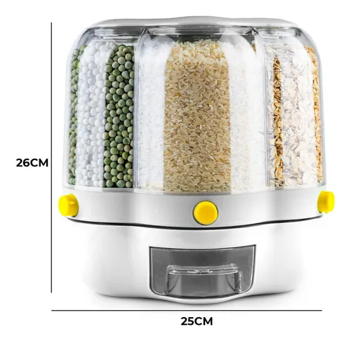Dispensador De Alimentos Giratorio Para Granos Y Cereales