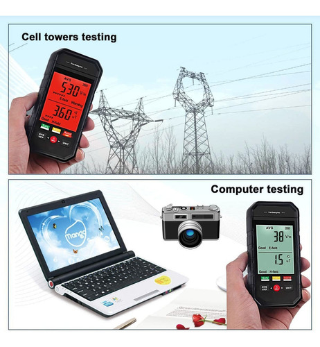 Testador De Radiação Eletromagnética Digital Lcd Emf Detecto
