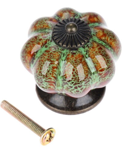 20 Tiradores Mgoodoo Ceramica Forma Calabaza Naranja/verde