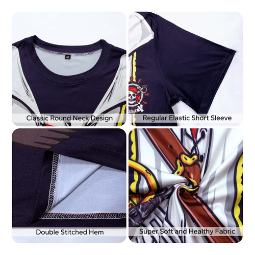 Kyku Camisetas Piratas Para Hombres Camisetas Divertidas Con