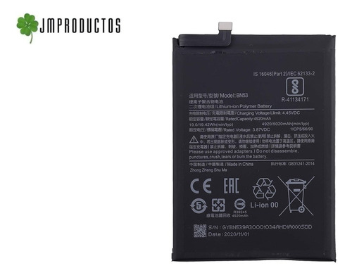 Bateria Compatible Con Xiaomi Redmi Note 9 Pro + Kit