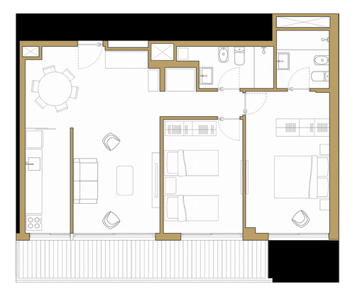 Imagen 9 de 12 de Venta 2 Dormitorios Pocitos Park Square Sarmiento