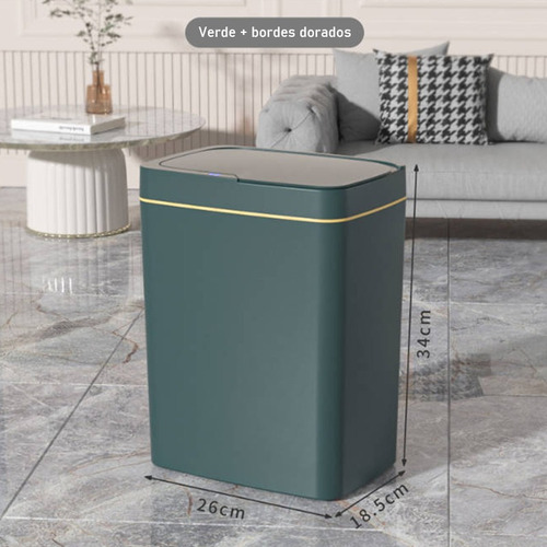 Bote De Basura Con Sensor Led Inteligente Silencioso 18l