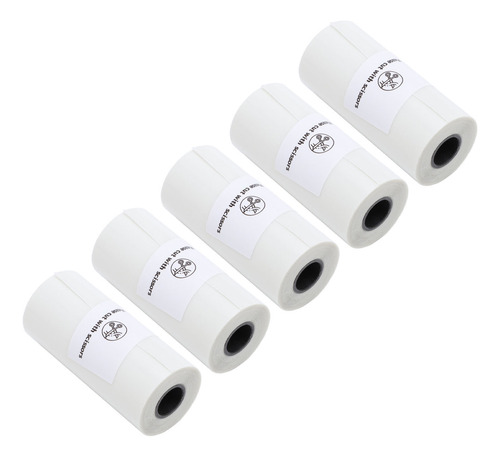 Papel Térmico De Impresión De 5 Rollos, Adhesivo Transparent