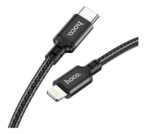 Cable De Datos Y Carga Pd 20w Tipo-c To Lt Para iPhone 2m Color Negro-X14