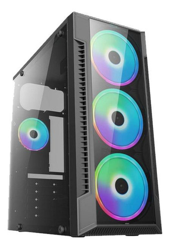 Gabinete Gamer Bpc-c3147 Black Com Lateral De Vidro