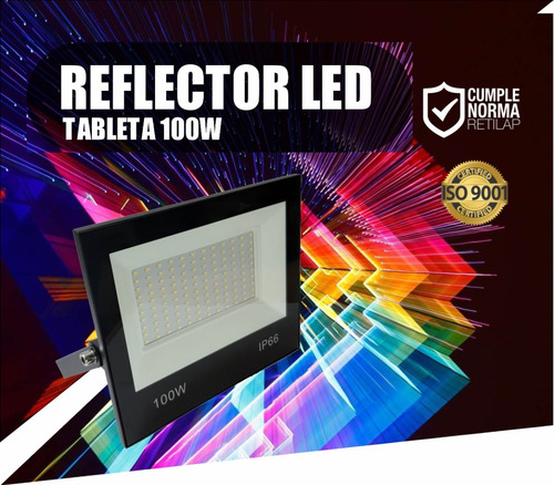 Imagen 3 de 7 de Reflector Led 100w Tipo Tableta