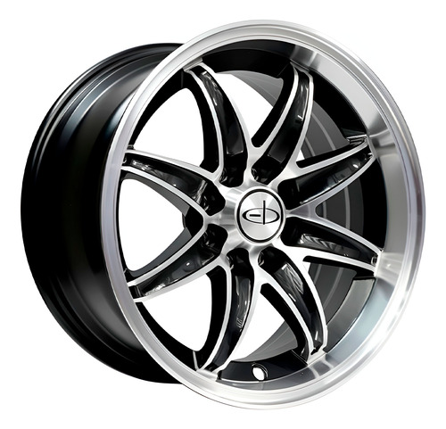 Llanta Deportiva Eb Nc R14 4x100 Fiat Renault Chevrolet Vw Diamantado Negro