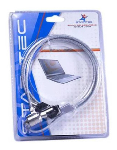 Imagen 3 de 6 de Guaya Para Portatil Star Tec St-kl-02k Con Llave 1.5mts
