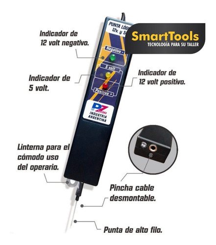 Punta Logica Automotriz Profes. 12v Y 5v Pz Force 