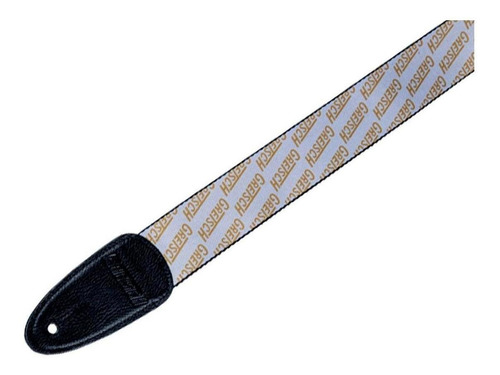 Gretsch Strap With Gold Logos, White, Tahalí