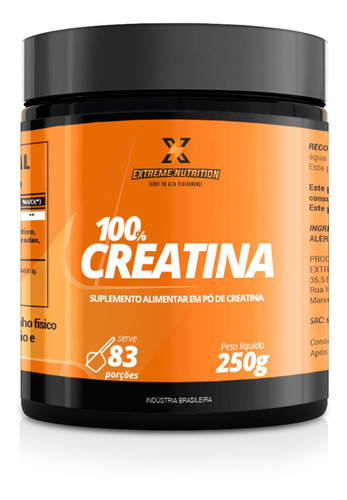 Imagem 3 de 3 de Suplemento Em Pó Extreme Nutrition 100% Creatina