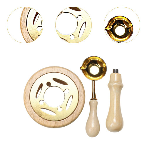 Kit De Sellos De Cera Olla Para Derretir Color De La Madera