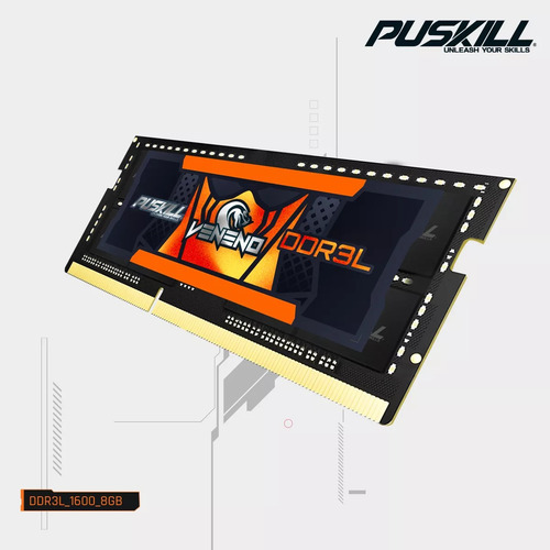 Memoria Ram Puskill Para Portátil Gamer Ddr3l, 2 X 8 Gb, 133