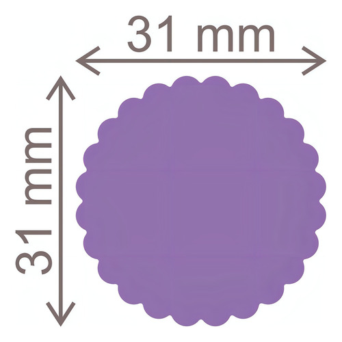 Furador Scrapbook Escalope Circulo Escalopado 31mm Toke Crie